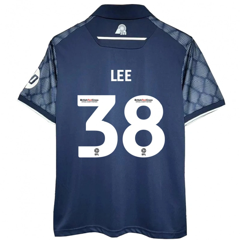 Danxen Bambino Maglia Elliot Lee #38 Nero Kit Gara Away 2024/25 Maglietta