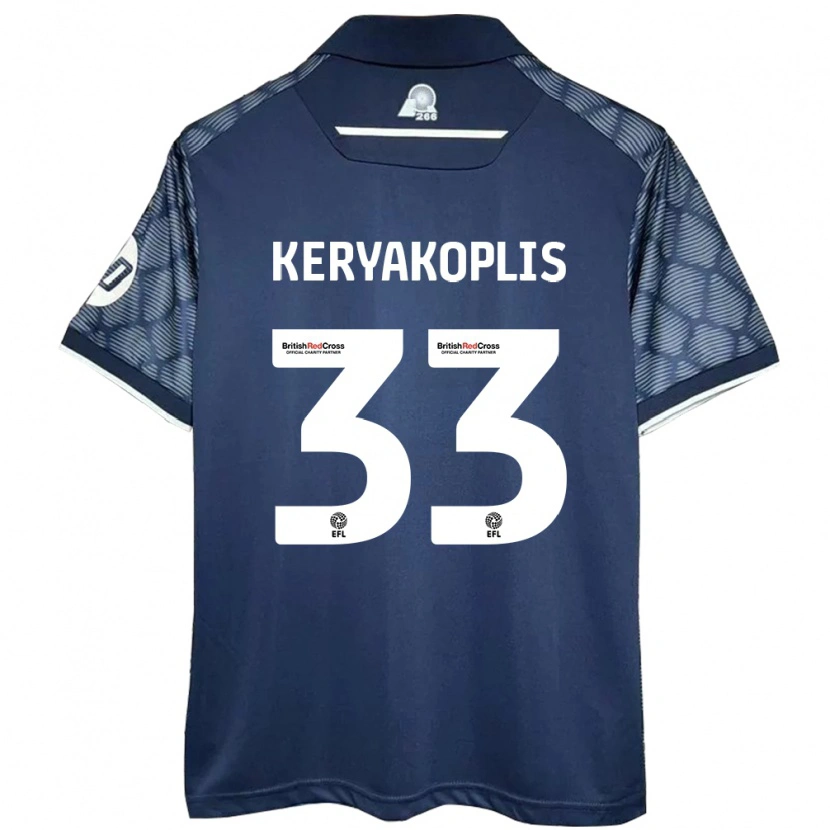 Danxen Bambino Maglia Hannah Keryakoplis #33 Nero Kit Gara Away 2024/25 Maglietta