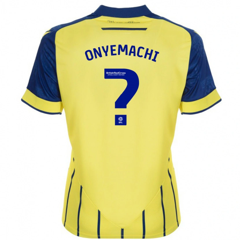 Danxen Bambino Maglia Divine Onyemachi #0 Giallo Blu Kit Gara Away 2024/25 Maglietta