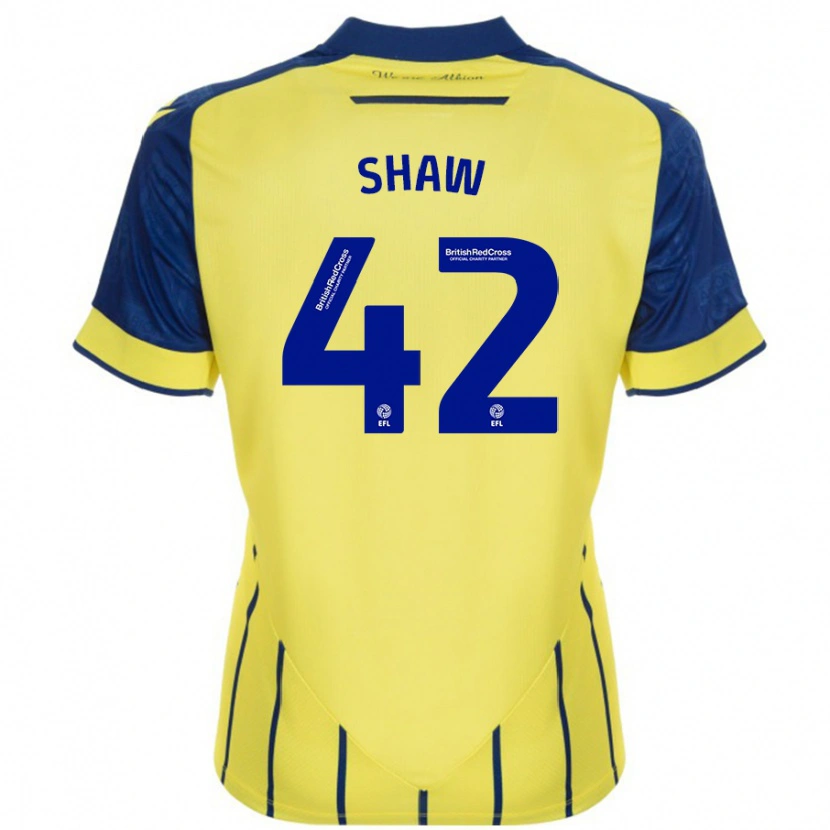 Danxen Bambino Maglia Josh Shaw #42 Giallo Blu Kit Gara Away 2024/25 Maglietta