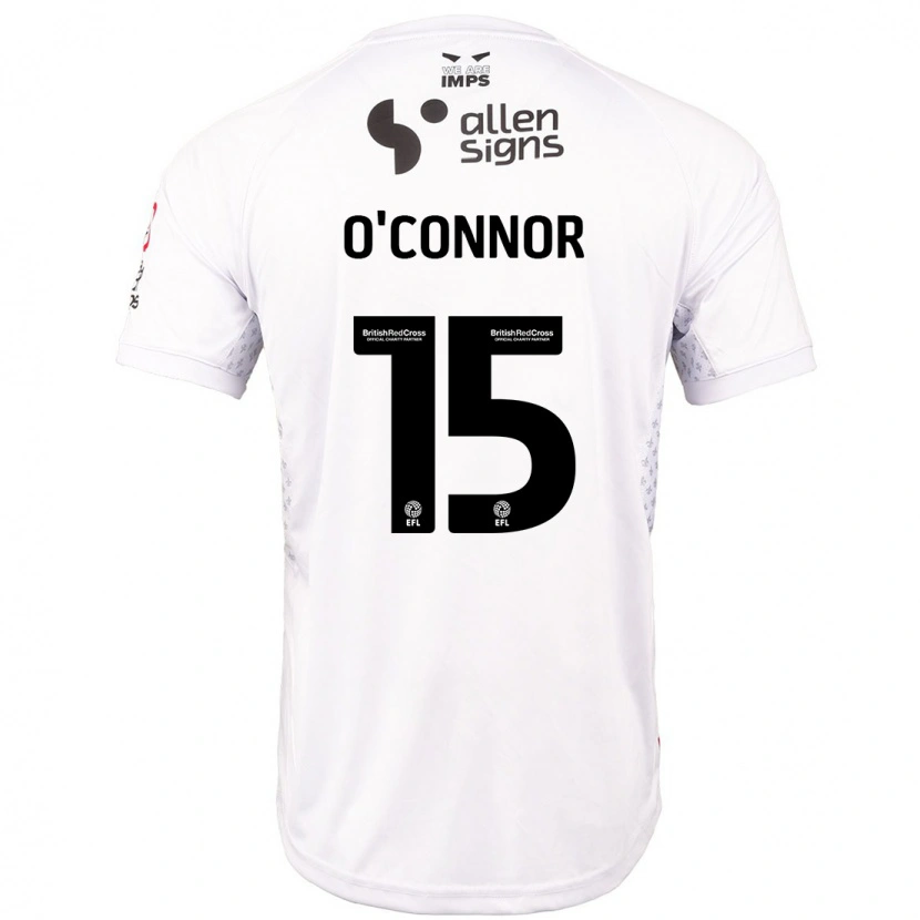 Danxen Bambino Maglia Paudie O'connor #15 Rosso Bianco Kit Gara Away 2024/25 Maglietta