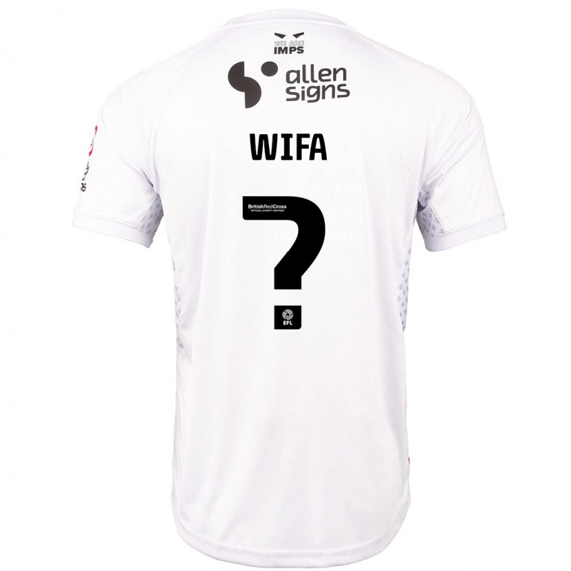 Danxen Bambino Maglia Dakara Wifa #0 Rosso Bianco Kit Gara Away 2024/25 Maglietta