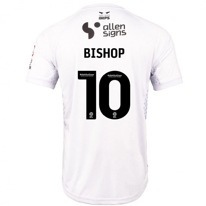 Danxen Bambino Maglia Teddy Bishop #10 Rosso Bianco Kit Gara Away 2024/25 Maglietta