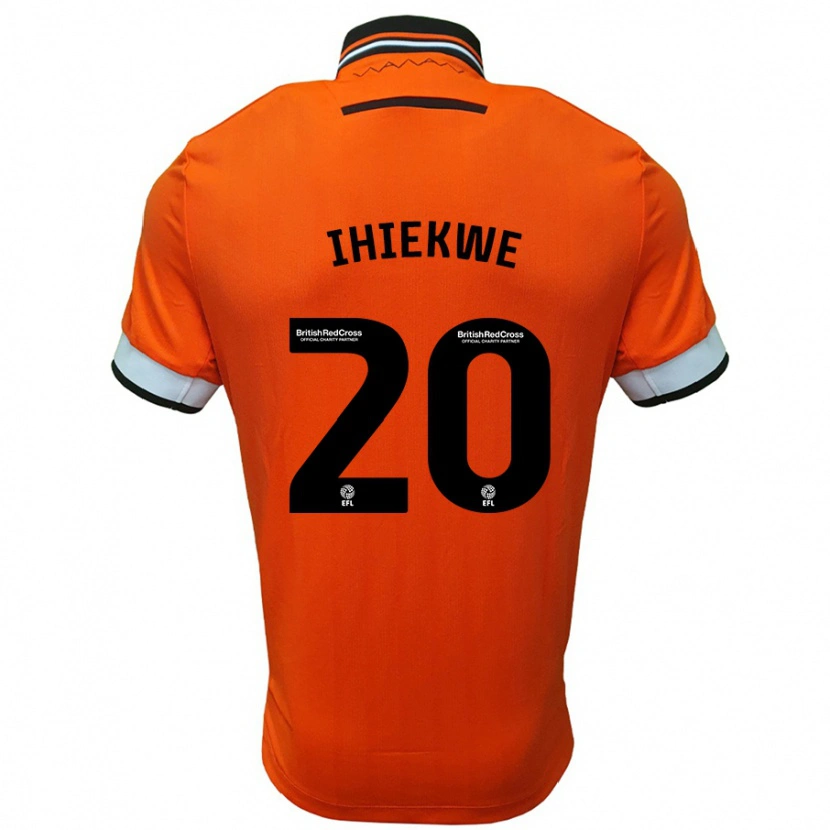 Danxen Bambino Maglia Michael Ihiekwe #20 Arancione Bianco Kit Gara Away 2024/25 Maglietta