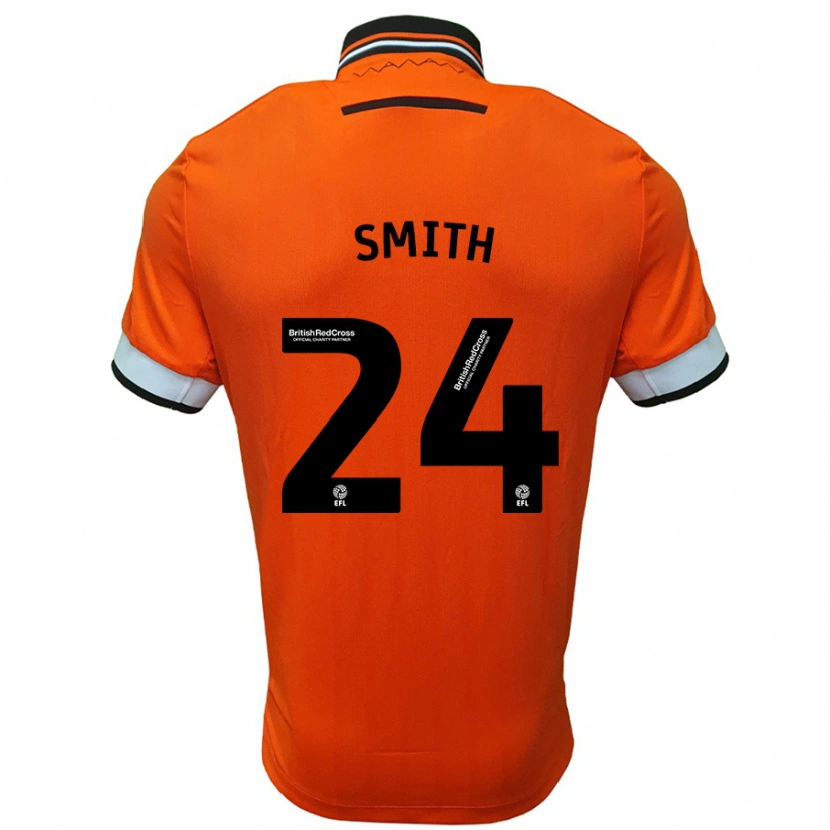 Danxen Bambino Maglia Michael Smith #24 Arancione Bianco Kit Gara Away 2024/25 Maglietta