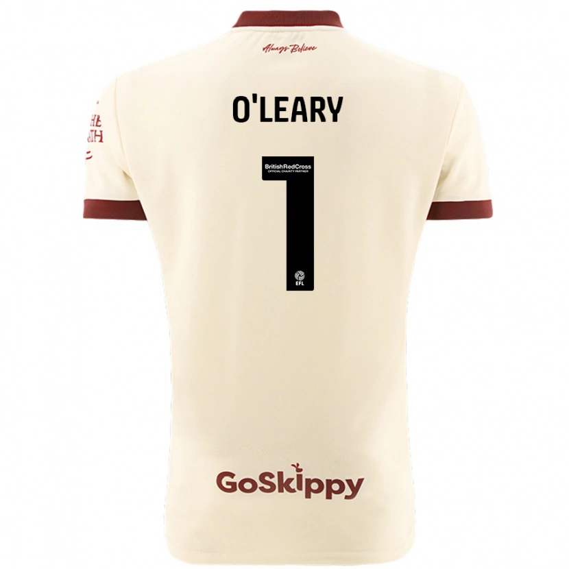 Danxen Bambino Maglia Max O'leary #1 Crema Bianco Kit Gara Away 2024/25 Maglietta