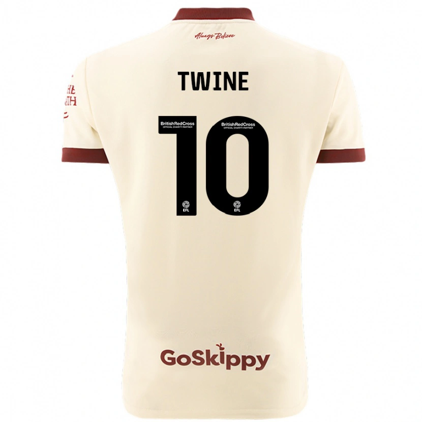 Danxen Bambino Maglia Scott Twine #10 Crema Bianco Kit Gara Away 2024/25 Maglietta