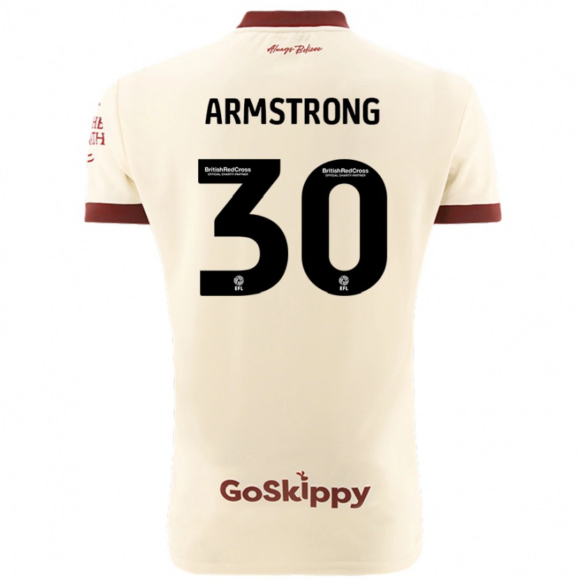 Danxen Bambino Maglia Sinclair Armstrong #30 Crema Bianco Kit Gara Away 2024/25 Maglietta