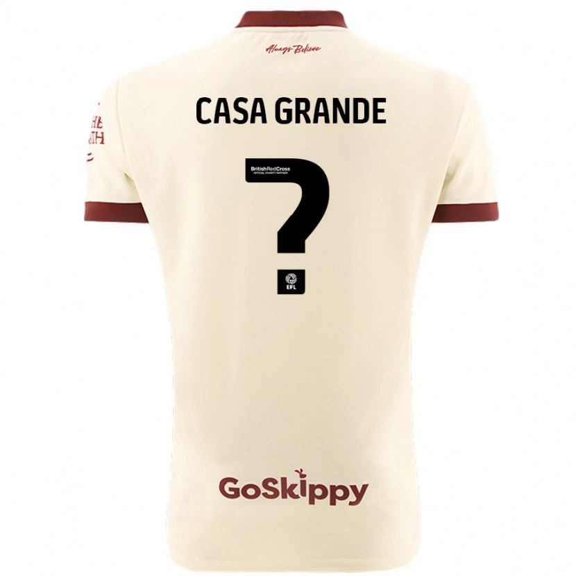 Danxen Bambino Maglia Josey Casa-Grande #0 Crema Bianco Kit Gara Away 2024/25 Maglietta