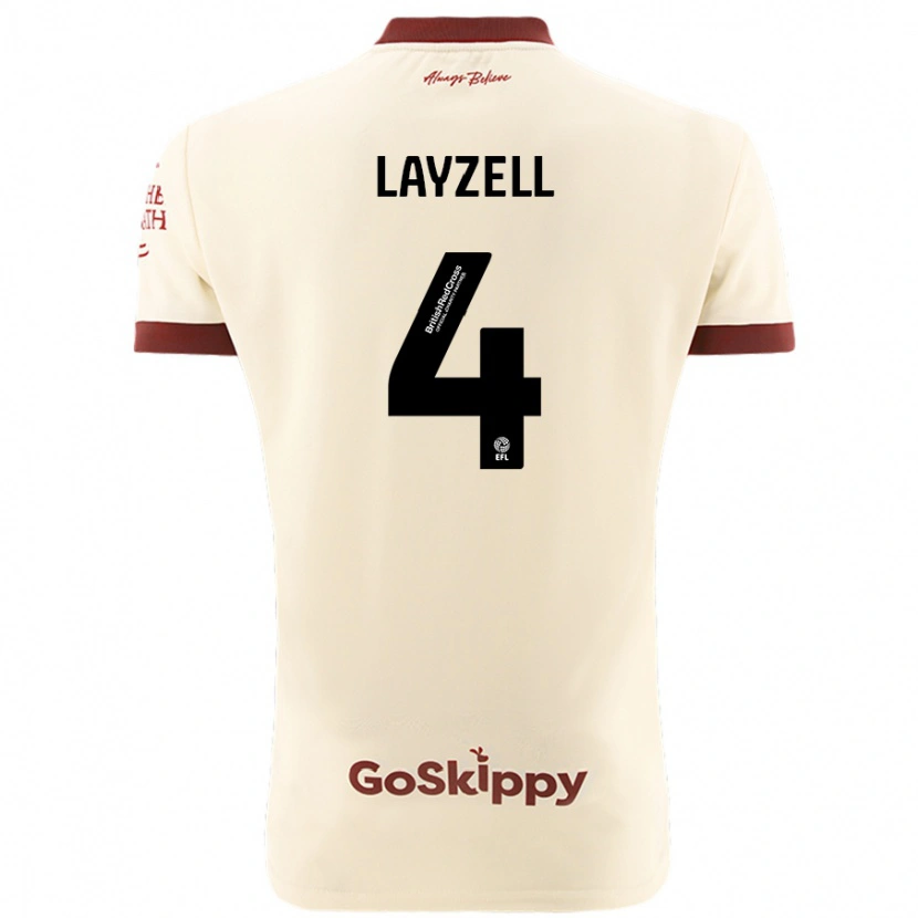 Danxen Bambino Maglia Naomi Layzell #4 Crema Bianco Kit Gara Away 2024/25 Maglietta
