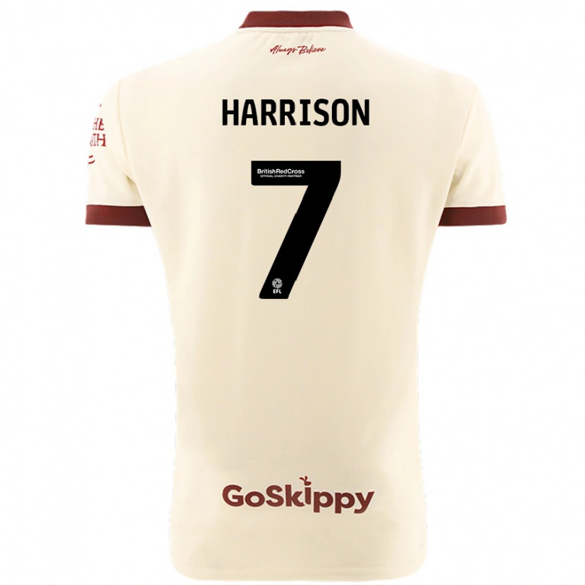 Danxen Bambino Maglia Abi Harrison #7 Crema Bianco Kit Gara Away 2024/25 Maglietta