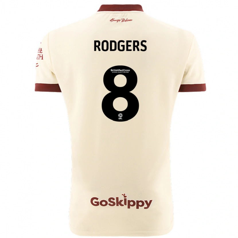 Danxen Bambino Maglia Amy Rodgers #8 Crema Bianco Kit Gara Away 2024/25 Maglietta