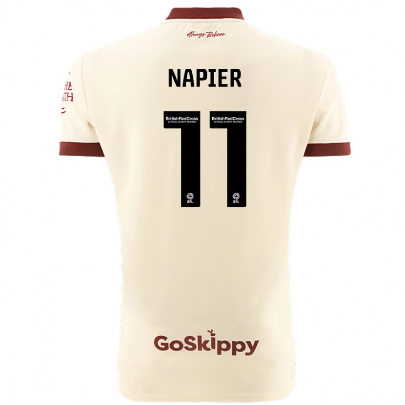 Danxen Bambino Maglia Jamie-Lee Napier #11 Crema Bianco Kit Gara Away 2024/25 Maglietta
