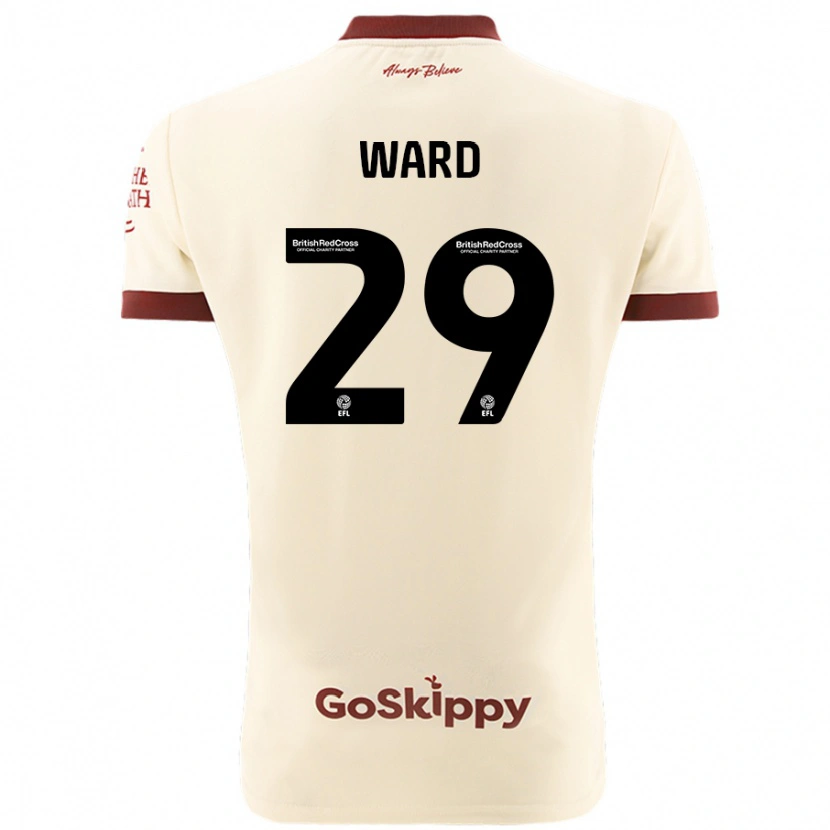 Danxen Bambino Maglia Mari Ward #29 Crema Bianco Kit Gara Away 2024/25 Maglietta