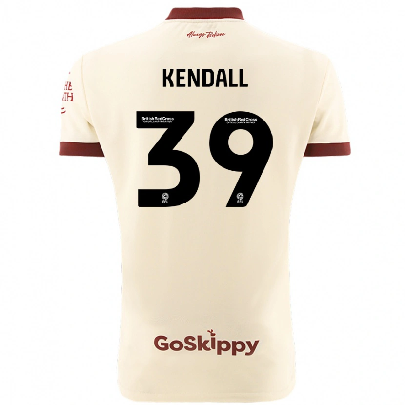 Danxen Bambino Maglia Maya Kendall #39 Crema Bianco Kit Gara Away 2024/25 Maglietta