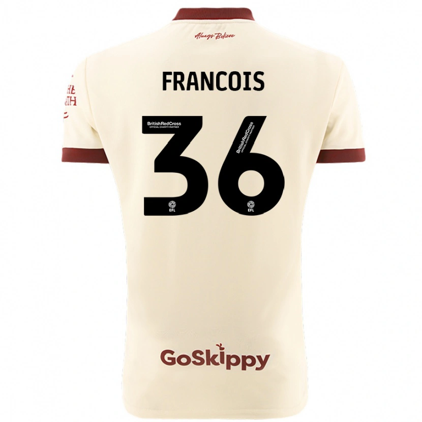Danxen Bambino Maglia Marlee Francois #36 Crema Bianco Kit Gara Away 2024/25 Maglietta