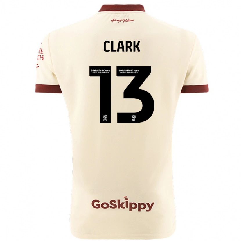 Danxen Bambino Maglia Olivia Clark #13 Crema Bianco Kit Gara Away 2024/25 Maglietta