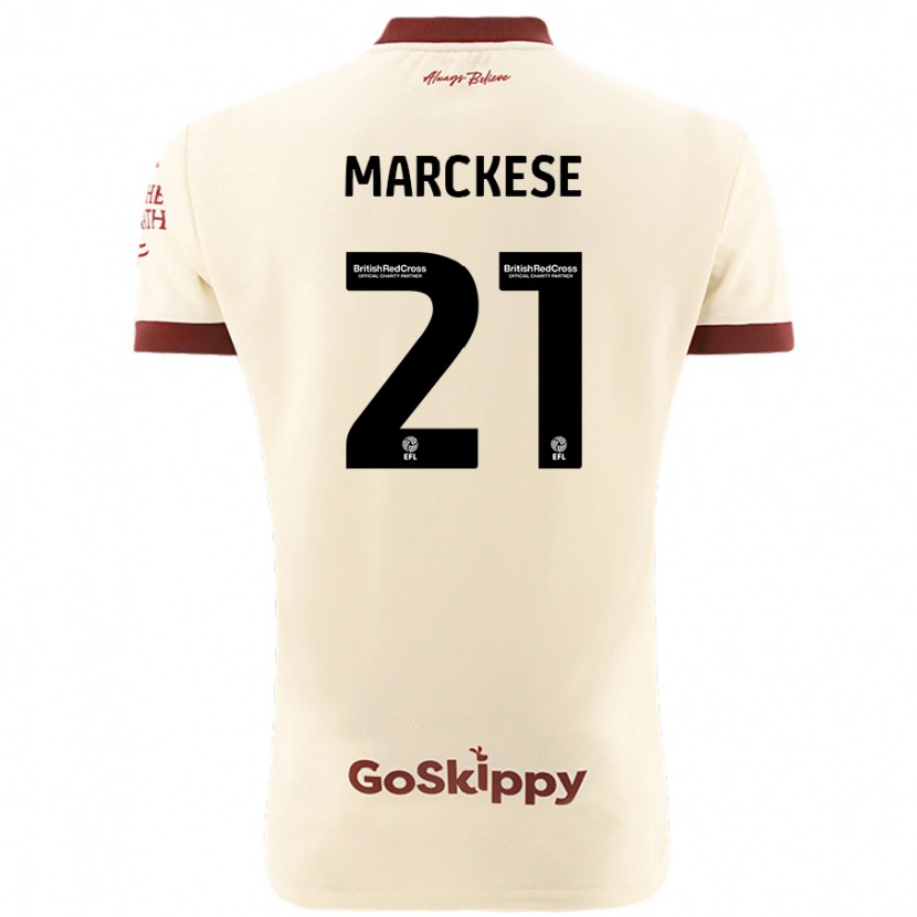 Danxen Bambino Maglia Kaylan Marckese #21 Crema Bianco Kit Gara Away 2024/25 Maglietta