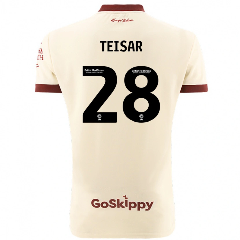 Danxen Bambino Maglia Tianna Teisar #28 Crema Bianco Kit Gara Away 2024/25 Maglietta