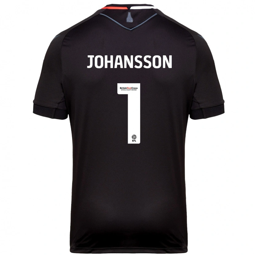 Danxen Bambino Maglia Viktor Johansson #1 Nero Kit Gara Away 2024/25 Maglietta