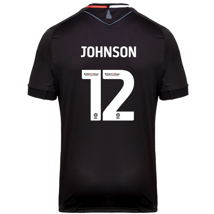 Danxen Bambino Maglia Daniel Johnson #12 Nero Kit Gara Away 2024/25 Maglietta