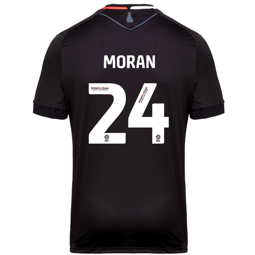 Danxen Bambino Maglia Andrew Moran #24 Nero Kit Gara Away 2024/25 Maglietta