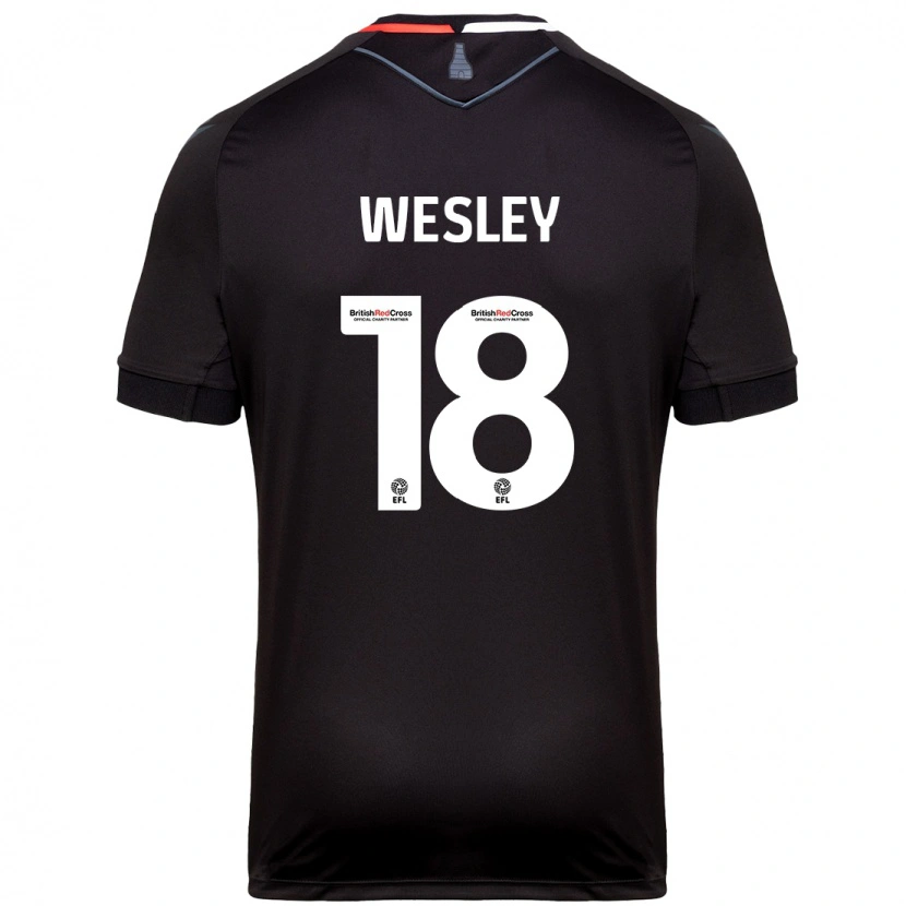 Danxen Bambino Maglia Wesley Moraes #18 Nero Kit Gara Away 2024/25 Maglietta