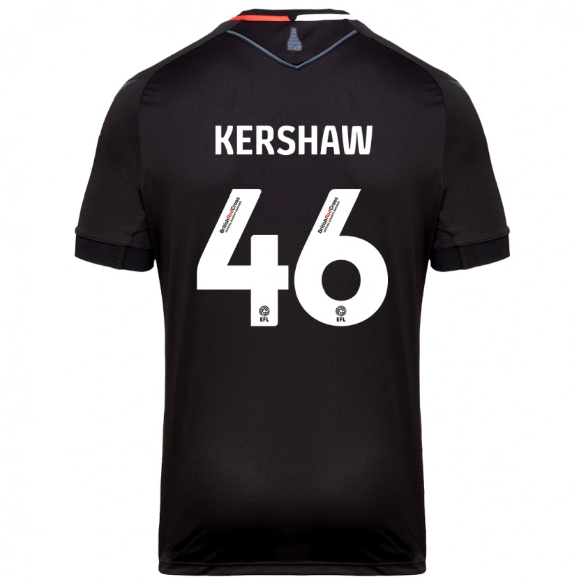Danxen Bambino Maglia Ben Kershaw #46 Nero Kit Gara Away 2024/25 Maglietta