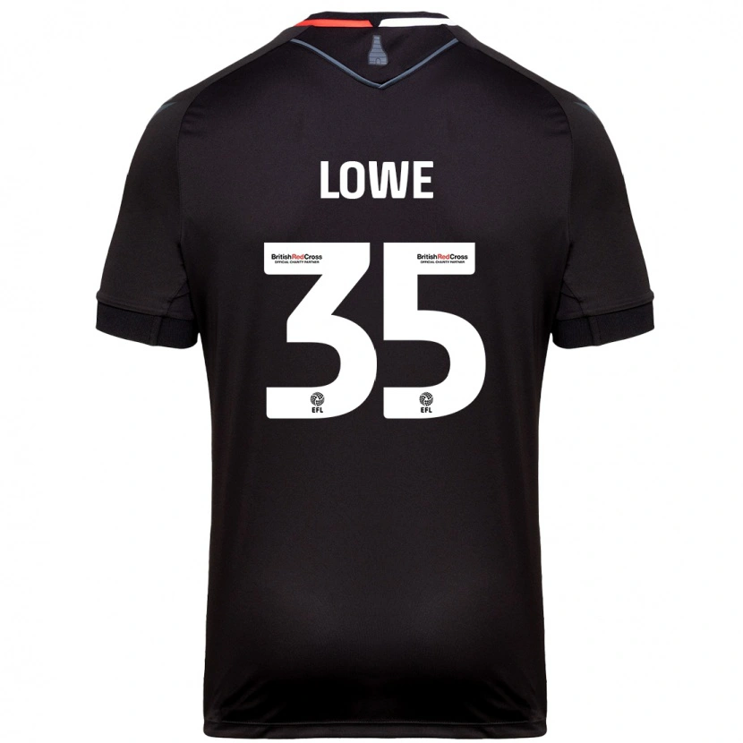 Danxen Bambino Maglia Nathan Lowe #35 Nero Kit Gara Away 2024/25 Maglietta