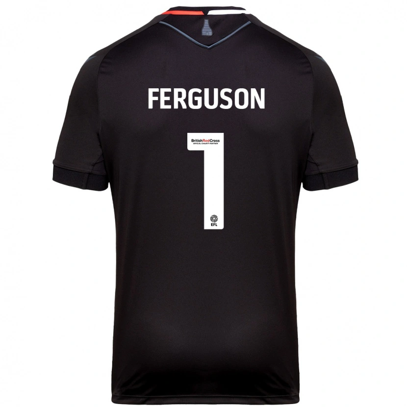 Danxen Bambino Maglia Georgie Ferguson #1 Nero Kit Gara Away 2024/25 Maglietta