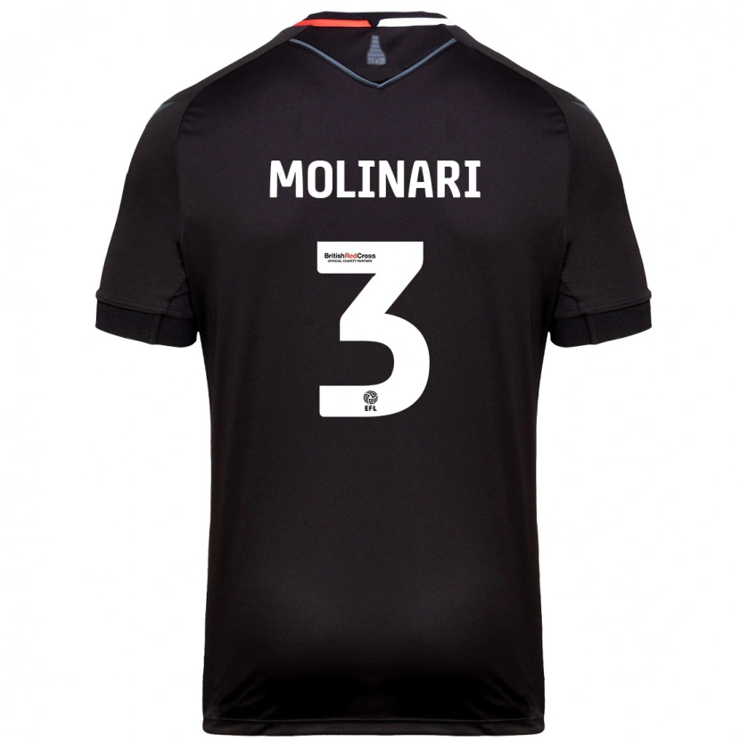 Danxen Bambino Maglia Lucia Molinari #3 Nero Kit Gara Away 2024/25 Maglietta