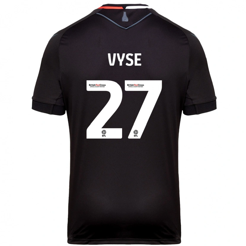Danxen Bambino Maglia Ryah Vyse #27 Nero Kit Gara Away 2024/25 Maglietta