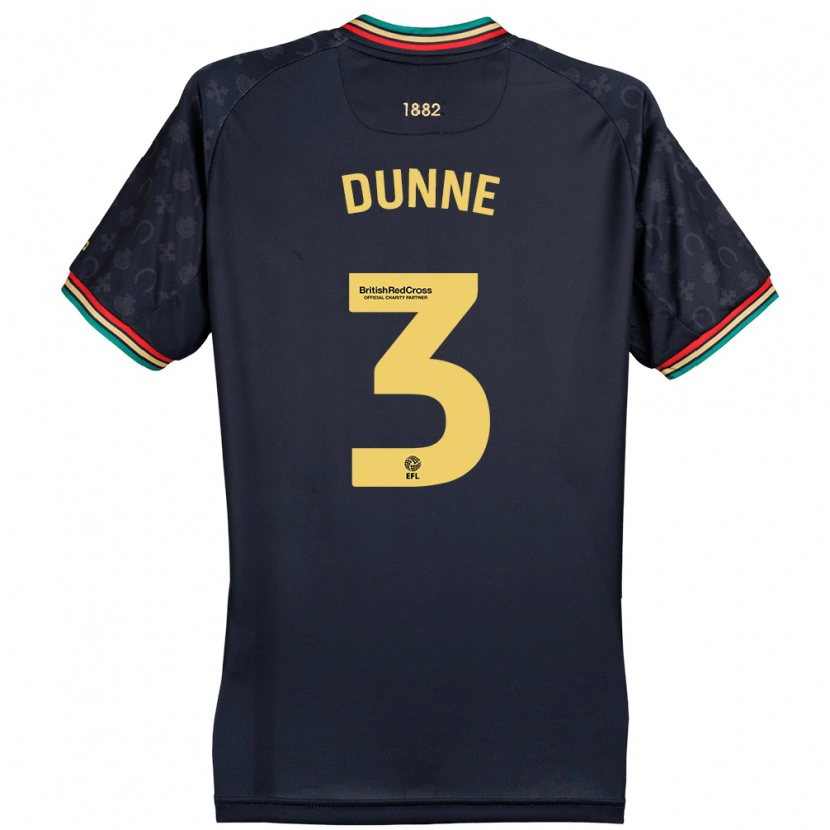 Danxen Bambino Maglia Jimmy Dunne #3 Blu Navy Scuro Kit Gara Away 2024/25 Maglietta