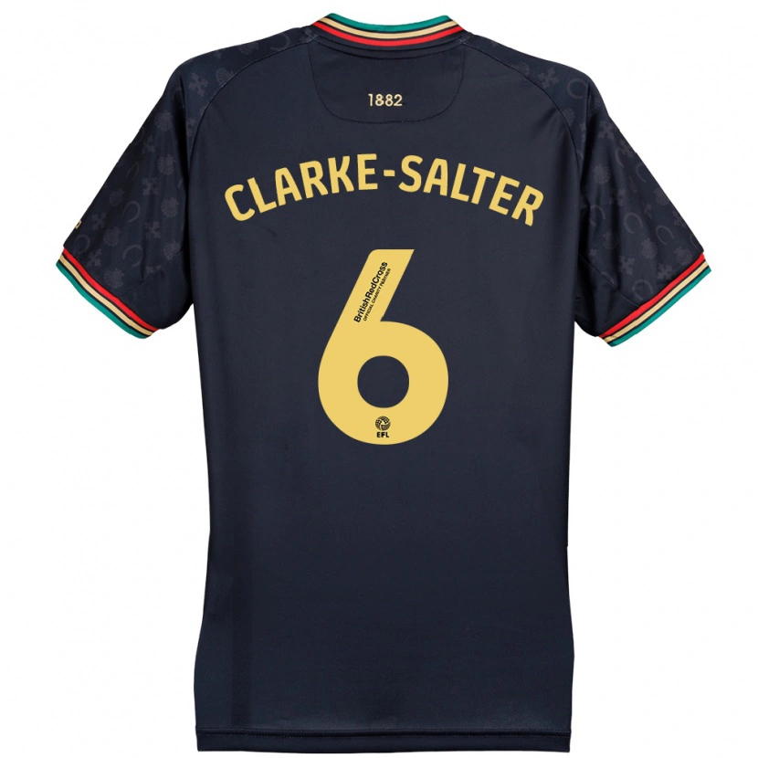 Danxen Bambino Maglia Jake Clarke-Salter #6 Blu Navy Scuro Kit Gara Away 2024/25 Maglietta