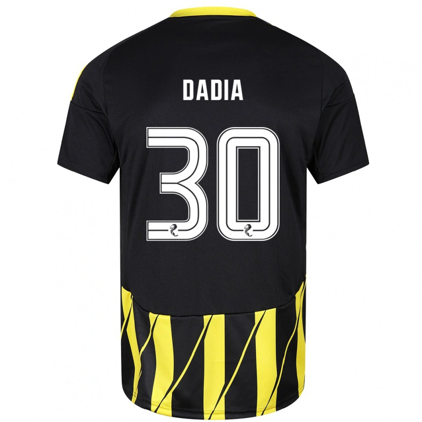 Danxen Bambino Maglia Or Dadia #30 Nero Giallo Kit Gara Away 2024/25 Maglietta