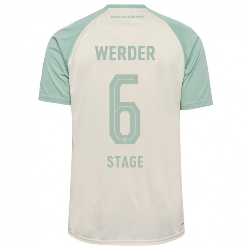 Danxen Bambino Maglia Jens Stage #6 Bianco Sporco Verde Chiaro Kit Gara Away 2024/25 Maglietta
