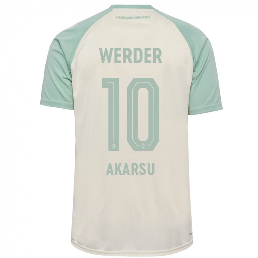 Danxen Bambino Maglia Mikail Bura Akarsu #10 Bianco Sporco Verde Chiaro Kit Gara Away 2024/25 Maglietta