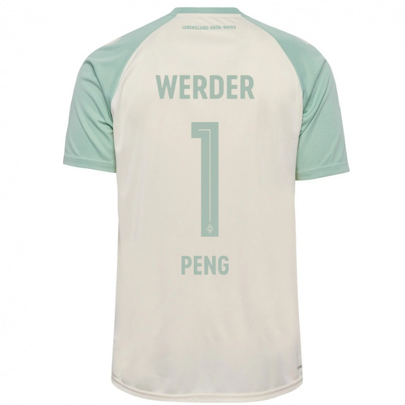 Danxen Bambino Maglia Livia Peng #1 Bianco Sporco Verde Chiaro Kit Gara Away 2024/25 Maglietta
