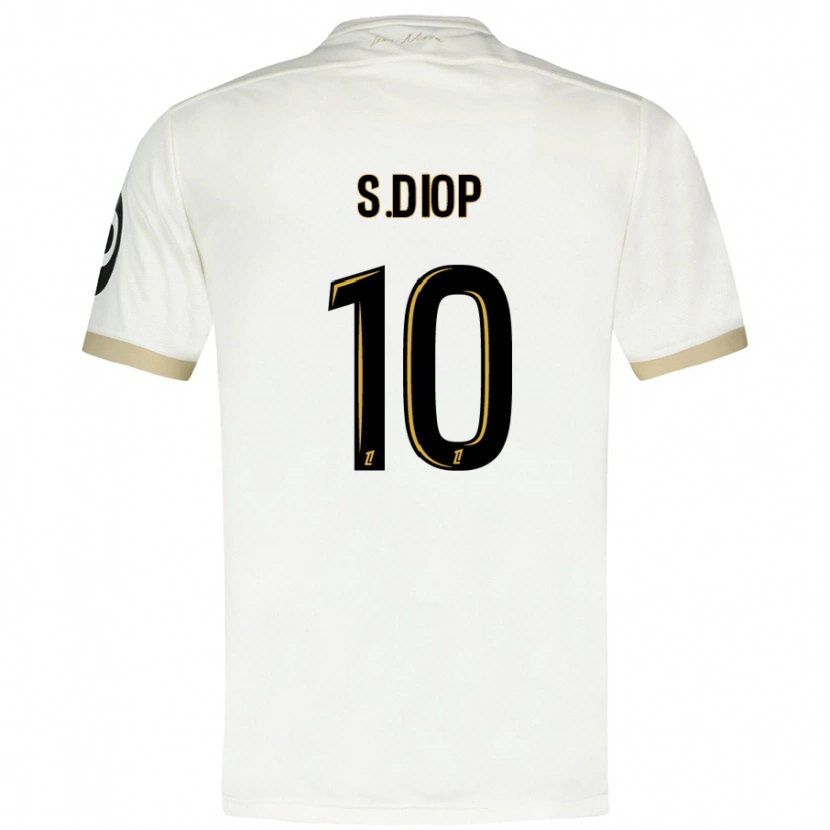 Danxen Bambino Maglia Sofiane Diop #10 Bianco Oro Kit Gara Away 2024/25 Maglietta