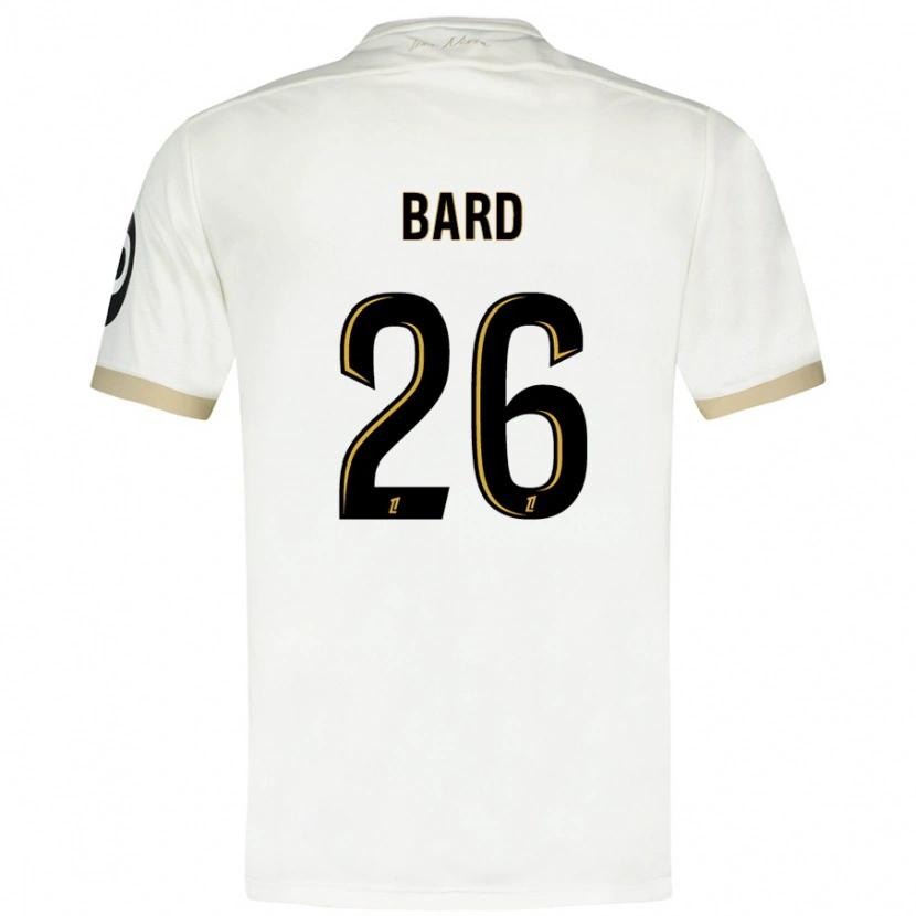 Danxen Bambino Maglia Melvin Bard #26 Bianco Oro Kit Gara Away 2024/25 Maglietta