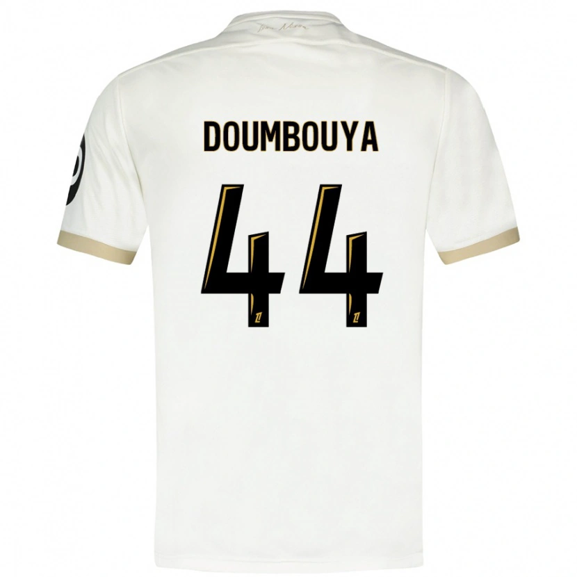 Danxen Bambino Maglia Amidou Doumbouya #44 Bianco Oro Kit Gara Away 2024/25 Maglietta