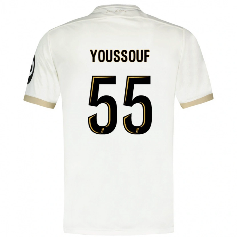 Danxen Bambino Maglia Youssouf Ndayishimiye #55 Bianco Oro Kit Gara Away 2024/25 Maglietta