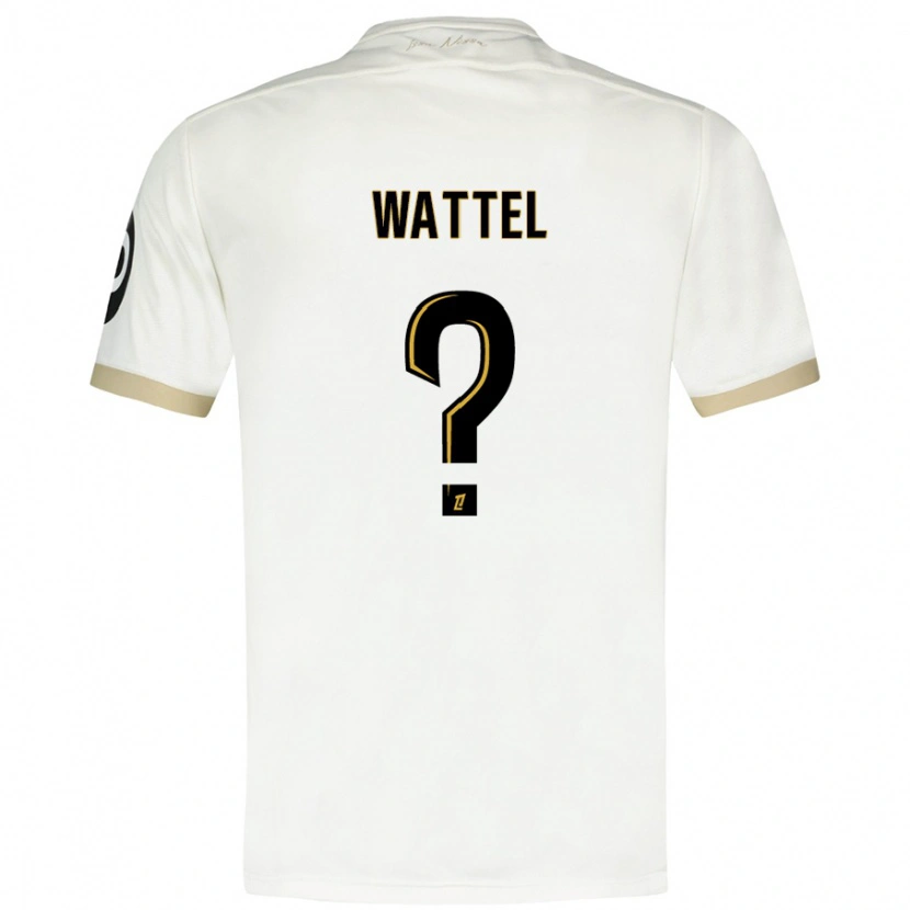 Danxen Bambino Maglia Sami Wattel #0 Bianco Oro Kit Gara Away 2024/25 Maglietta