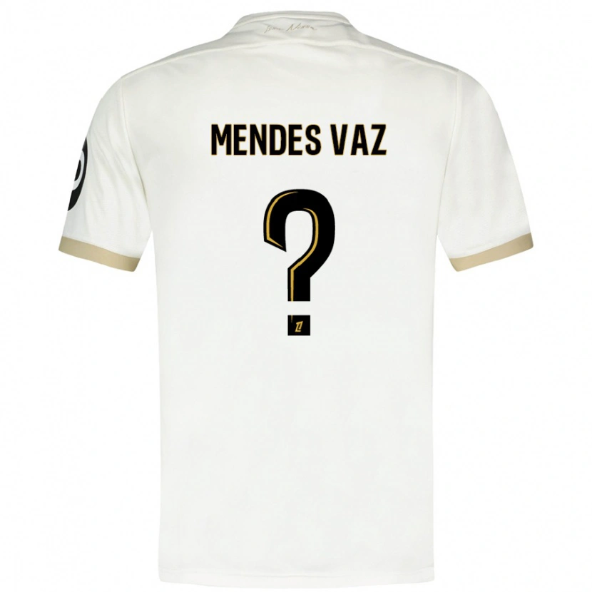 Danxen Bambino Maglia Hernâni Mendes Vaz #0 Bianco Oro Kit Gara Away 2024/25 Maglietta