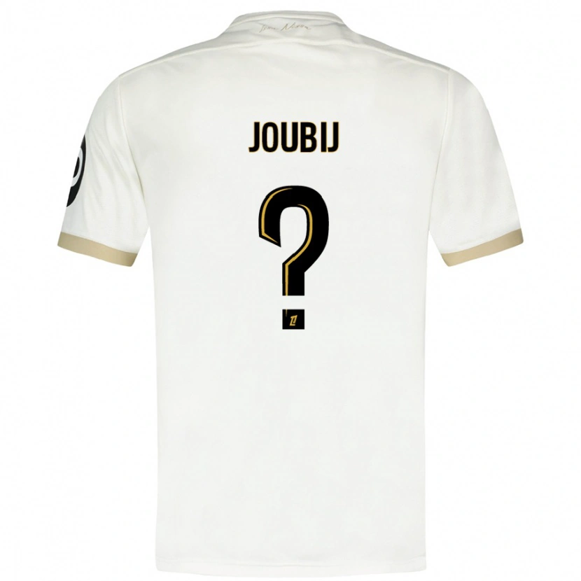 Danxen Bambino Maglia Neil Joubij #0 Bianco Oro Kit Gara Away 2024/25 Maglietta