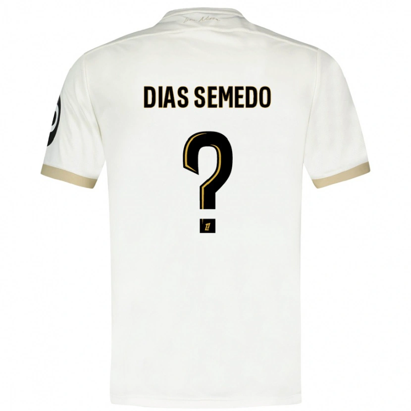 Danxen Bambino Maglia Samuel Dias Semedo #0 Bianco Oro Kit Gara Away 2024/25 Maglietta
