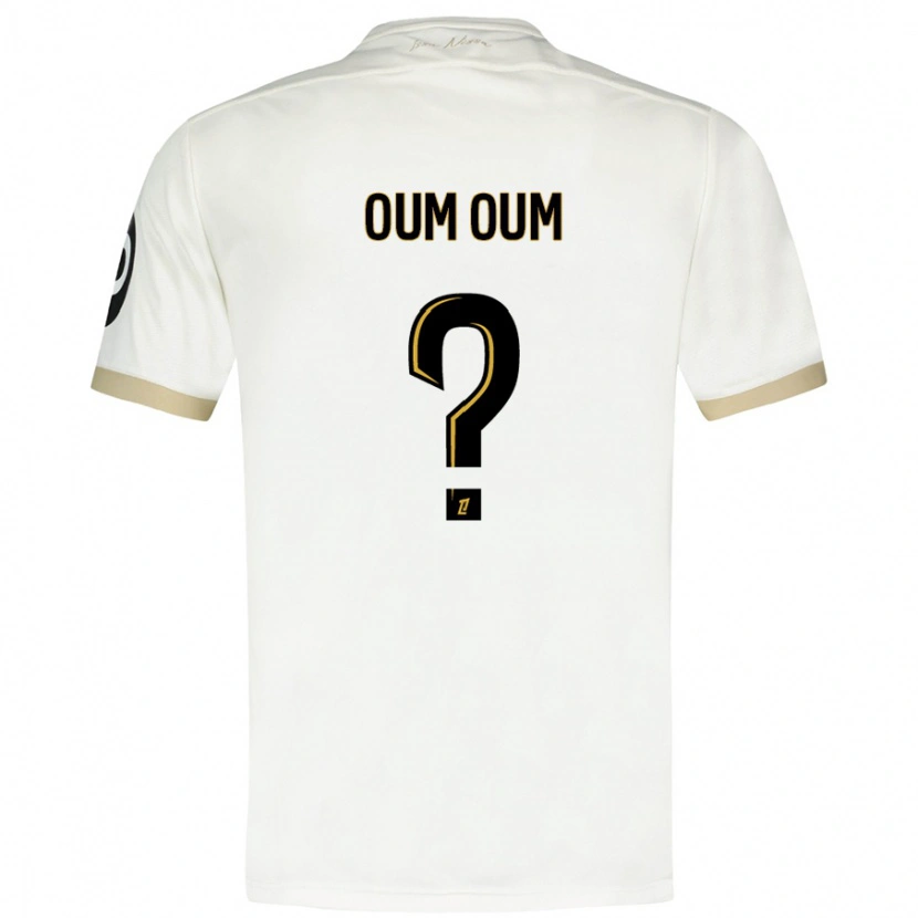 Danxen Bambino Maglia Dorian Oum Oum #0 Bianco Oro Kit Gara Away 2024/25 Maglietta