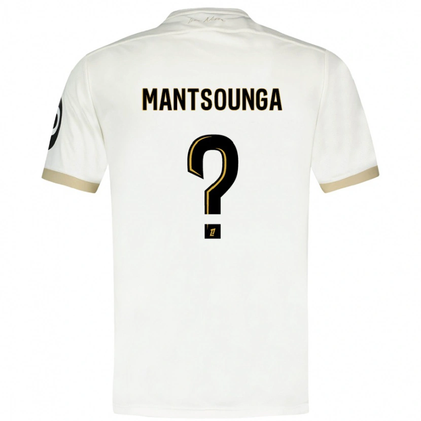 Danxen Bambino Maglia Brad-Hamilton Mantsounga #0 Bianco Oro Kit Gara Away 2024/25 Maglietta