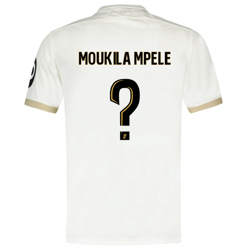 Danxen Bambino Maglia Beny Moukila Mpele #0 Bianco Oro Kit Gara Away 2024/25 Maglietta