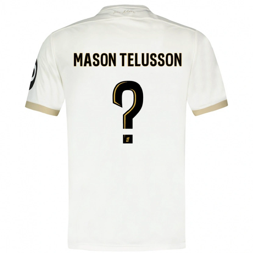 Danxen Bambino Maglia Jah Mason Telusson #0 Bianco Oro Kit Gara Away 2024/25 Maglietta